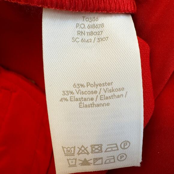 Boden Melina Paperbag Trousers Red Wide Leg High Rise Tie Waist Size 6 NWT - Picture 9 of 11